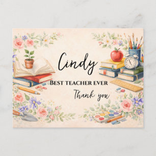 Carte Postale Teacher Thank You Gift   End of School Year