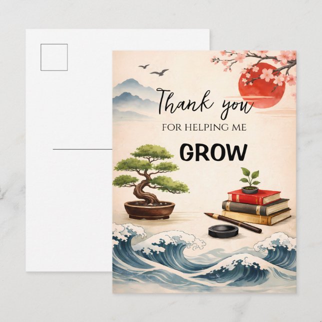 Carte Postale Teacher Thank You Gift | End of School Year (Devant / Derrière)