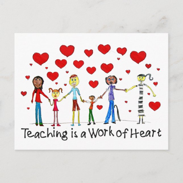 Carte Postale Teaching is a Work of Heart Postcard (Devant)