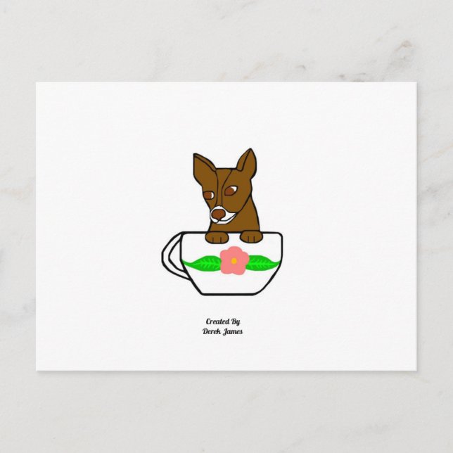 Carte postale Teacup Chihuahua (Devant)