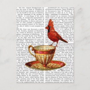 Carte Postale Teacup Et Cardinal Rouge