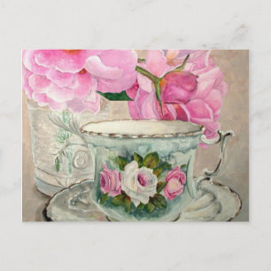 Carte Postale Teacup et Peony