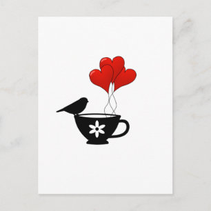 Carte Postale Teacup of Hearts