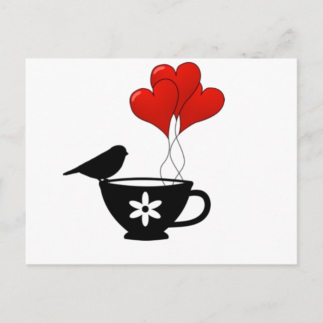Carte Postale Teacup of Hearts (Devant)