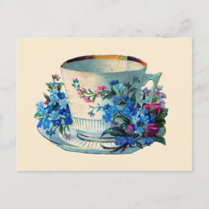CARTE POSTALE : TEACUP VINTAGE