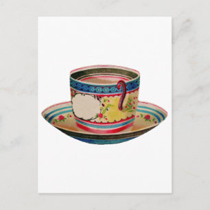 Carte Postale teacup vintage