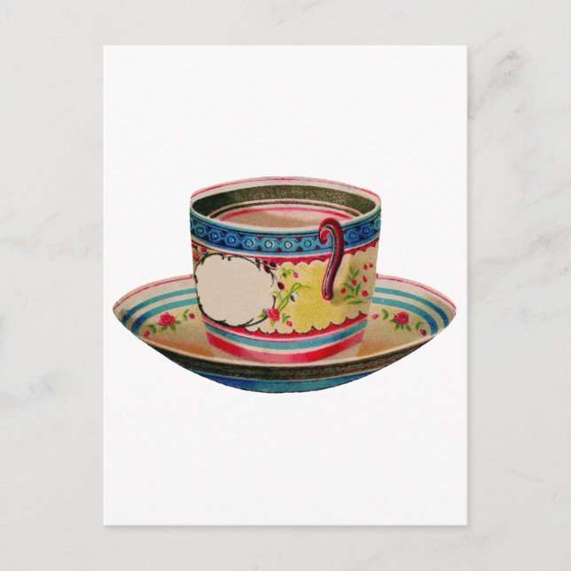 Carte Postale teacup vintage (Devant)