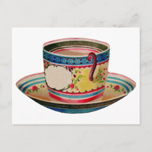 Carte Postale teacup vintage