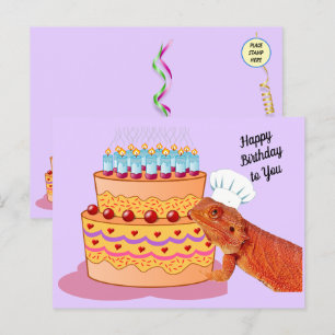 Carte Postale Teak le barbu vous souhaite un joyeux anniversaire