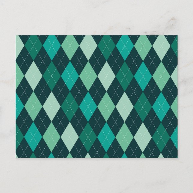 Carte Postale Teal argyle (Devant)