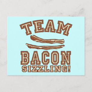 Carte Postale TEAM BACON est de la taille des T-shirts, des mugs