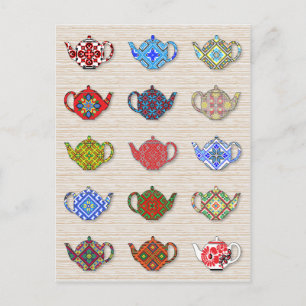 Carte Postale Teapots
