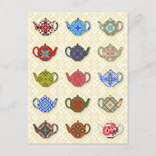 Carte Postale Teapots