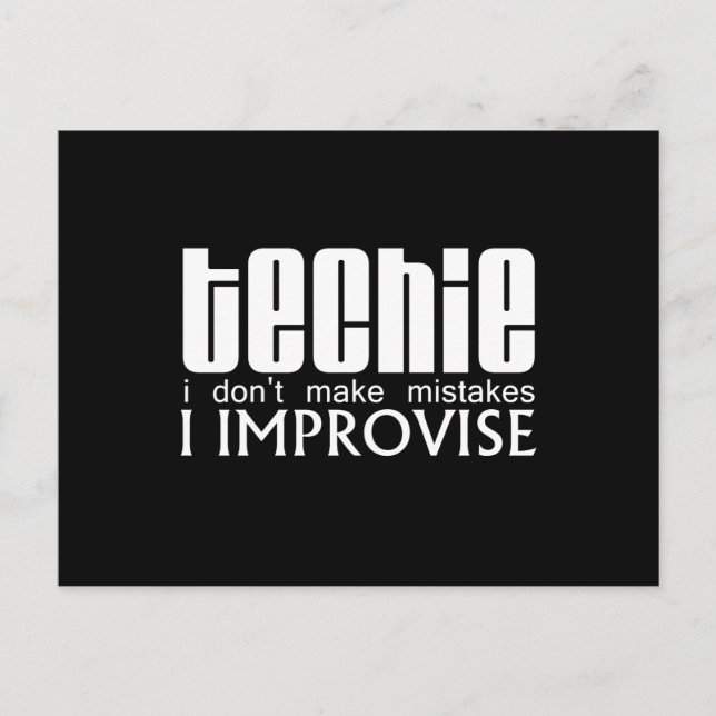 Carte Postale Techie Improvise (Devant)
