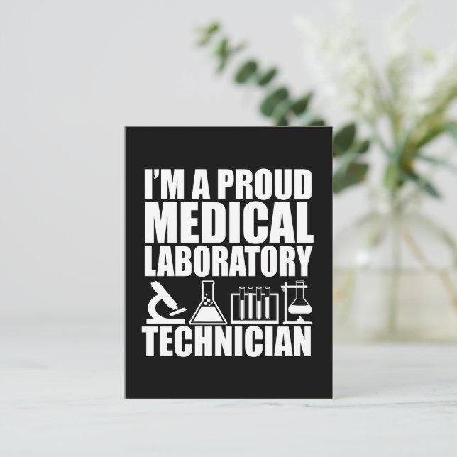 Carte Postale technicien de laboratoire de laboratoire médical (Debout devant)
