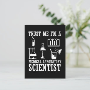 Carte Postale Technicien de laboratoire médical drôle humour sci