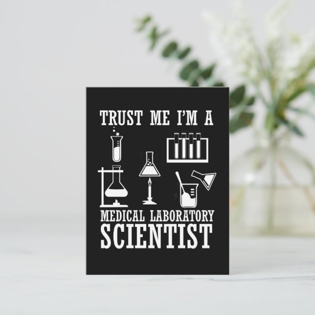 Carte Postale Technicien de laboratoire médical drôle humour sci (Debout devant)