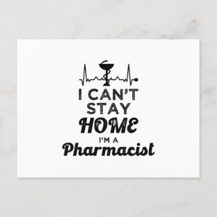 Carte Postale Technicien en pharmacie Pharmaciste Je ne peux pas