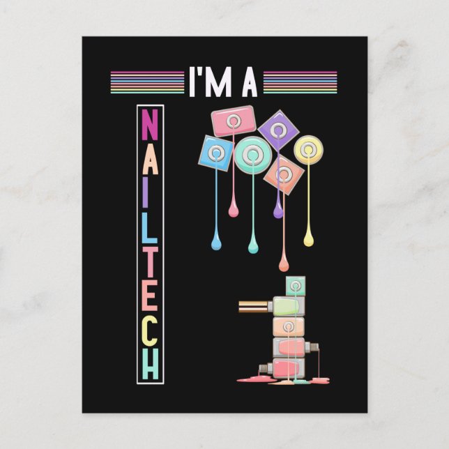 Carte Postale Technicien ongles Maquillage Technicien ongles Cos (Devant)