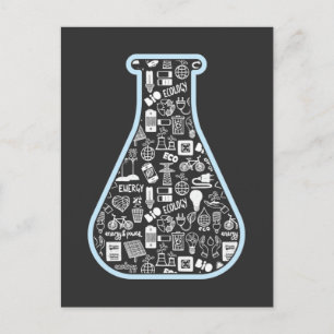 Carte Postale Technicien scientifique du tube d'essai de laborat