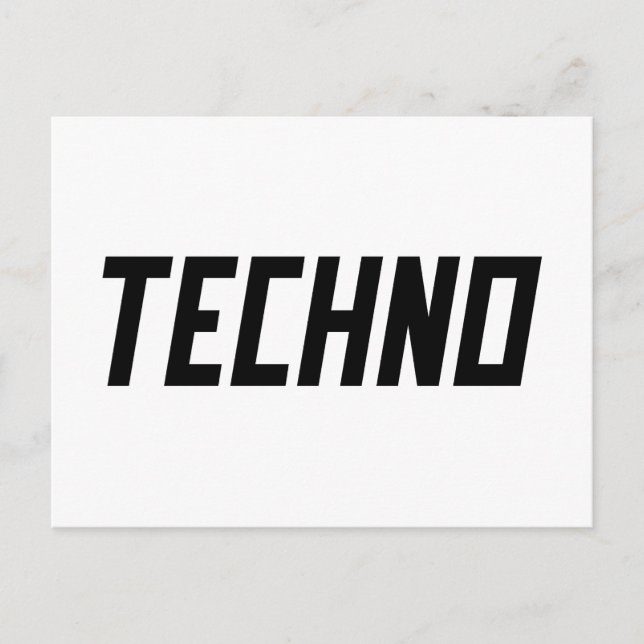 Carte Postale TECHNO Music (Devant)