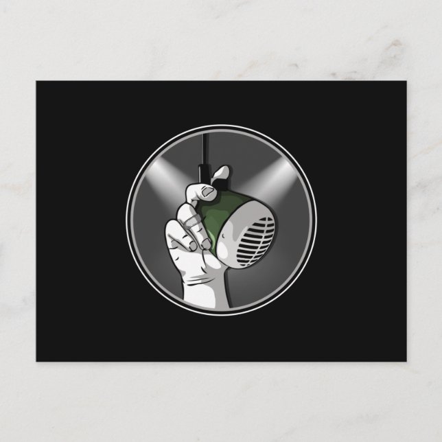 Carte Postale Techno Music DJ Rave Electro Trance Idée cadeau (Devant)