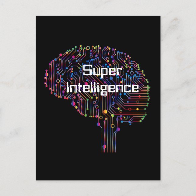 Carte Postale Technologie de super intelligence (Devant)