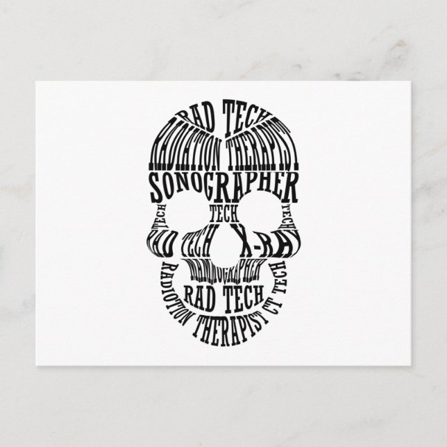 Carte Postale Technologue crânien technique Rad Xray Radiologie  (Devant)