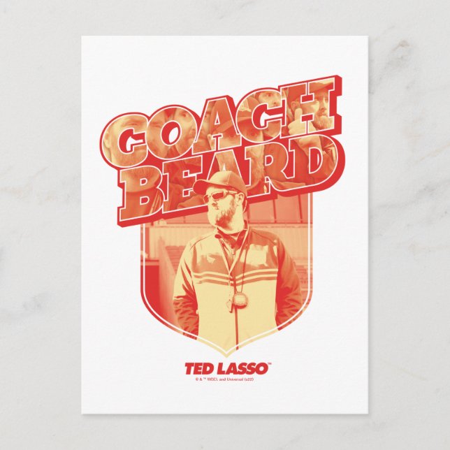 Carte Postale Ted Lasso | Badge du coach Beard (Devant)