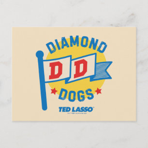 Carte Postale Ted Lasso   Diamond Chiens Pennant Graphisme