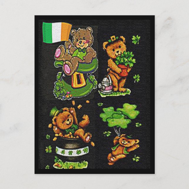 Carte Postale Teddy Bear Collection St. Patrick's Day (Devant)