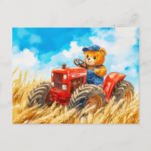 Carte Postale Teddy Bear Driving (Devant)