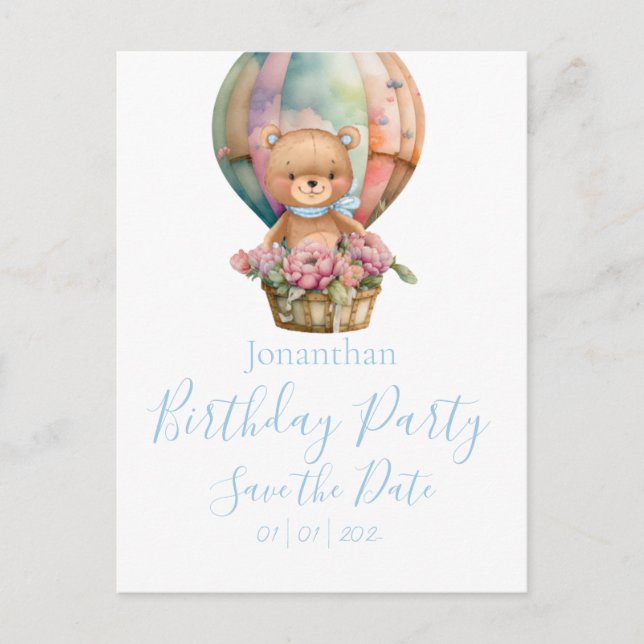 Carte Postale Teddy Bear fête d'anniversaire (Devant)