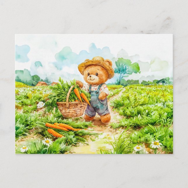 Carte Postale Teddy Bear Harvesting (Devant)