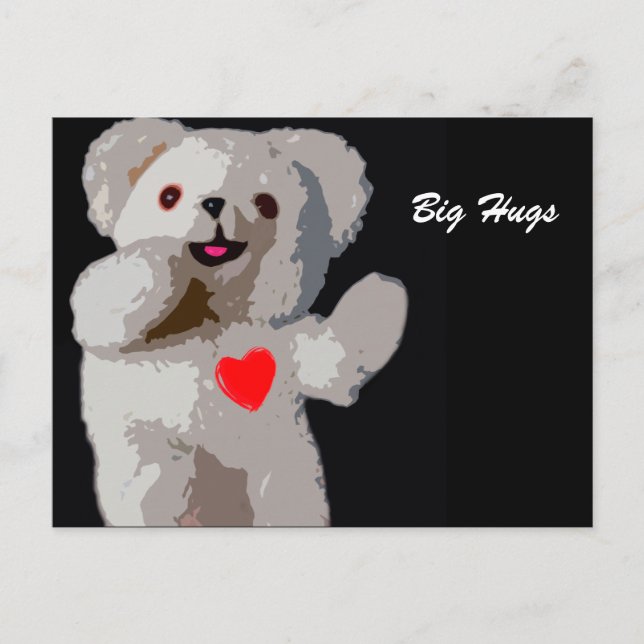 Carte Postale Teddy Bear Heart (Devant)
