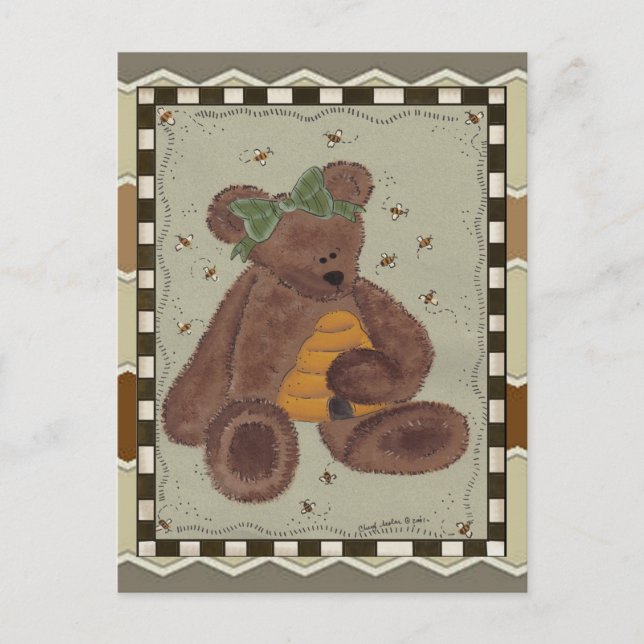 Carte Postale Teddy Bear Honey (Devant)