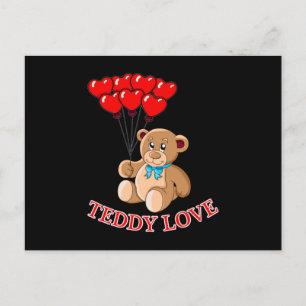 Carte Postale Teddy Bear Love Cute Baby Animal Cuddle Idée cadea