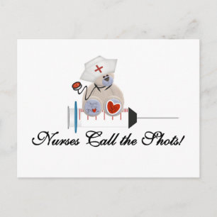 Carte Postale Teddy Bear Nurses Call the Shots T-shirts and Gift
