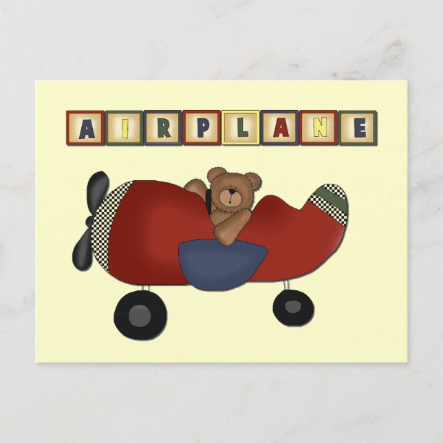 Carte Postale Teddy Bear Pilote Tshirts et cadeaux (Devant)