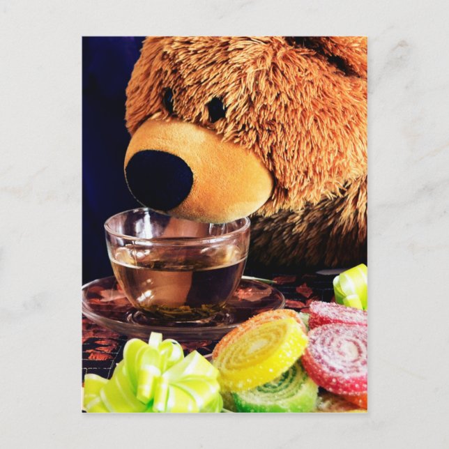 Carte Postale Teddy Bear Tea Party (Devant)