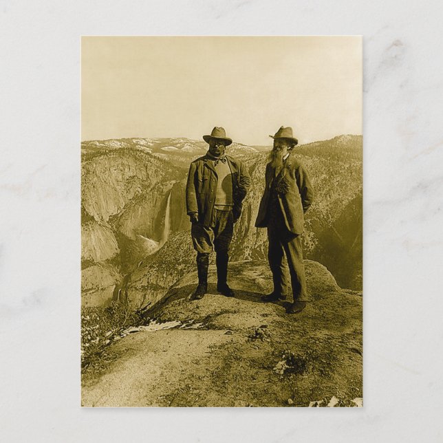 Carte Postale Teddy Roosevelt et John Muir à Glacier Point (Devant)