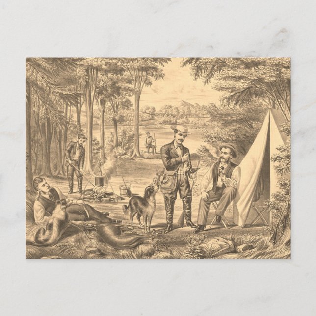 Carte Postale TEE Camping Old School (Devant)