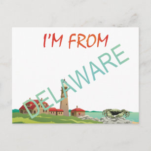 Carte Postale TEE I'm From Delaware
