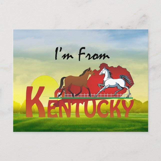 Carte Postale TEE I'm From Kentucky (Devant)