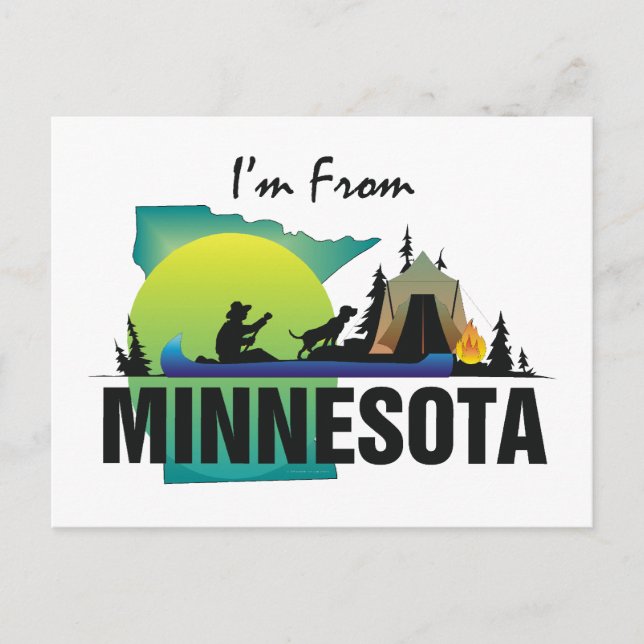 Carte Postale TEE Je viens du Minnesota (Devant)