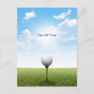 Carte Postale Tee Off Time