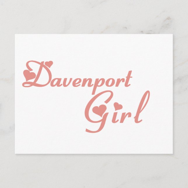 Carte Postale Tee - shirts Davenport (Devant)