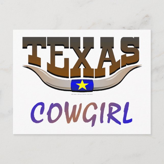 Carte Postale TEE Texas Cowgirl (Devant)