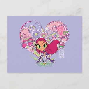 Carte Postale Teen Titans Go!   Starfire's Heart Punch Graphic