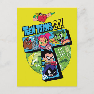 Carte Postale Teen Titans Go!   Titans Tower Collage